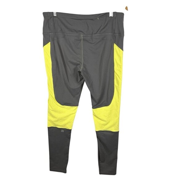 VSX Sport Knockout Tight Full Length Neon Mesh Panel Leggings Size L Athletic - Picture 2 of 9